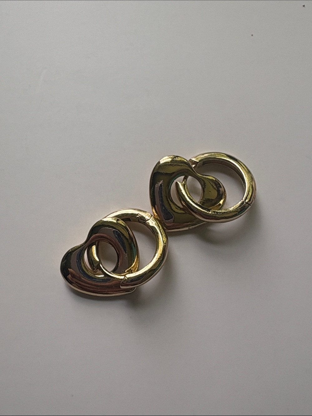 aerie Gold Linked Heart Earrings
